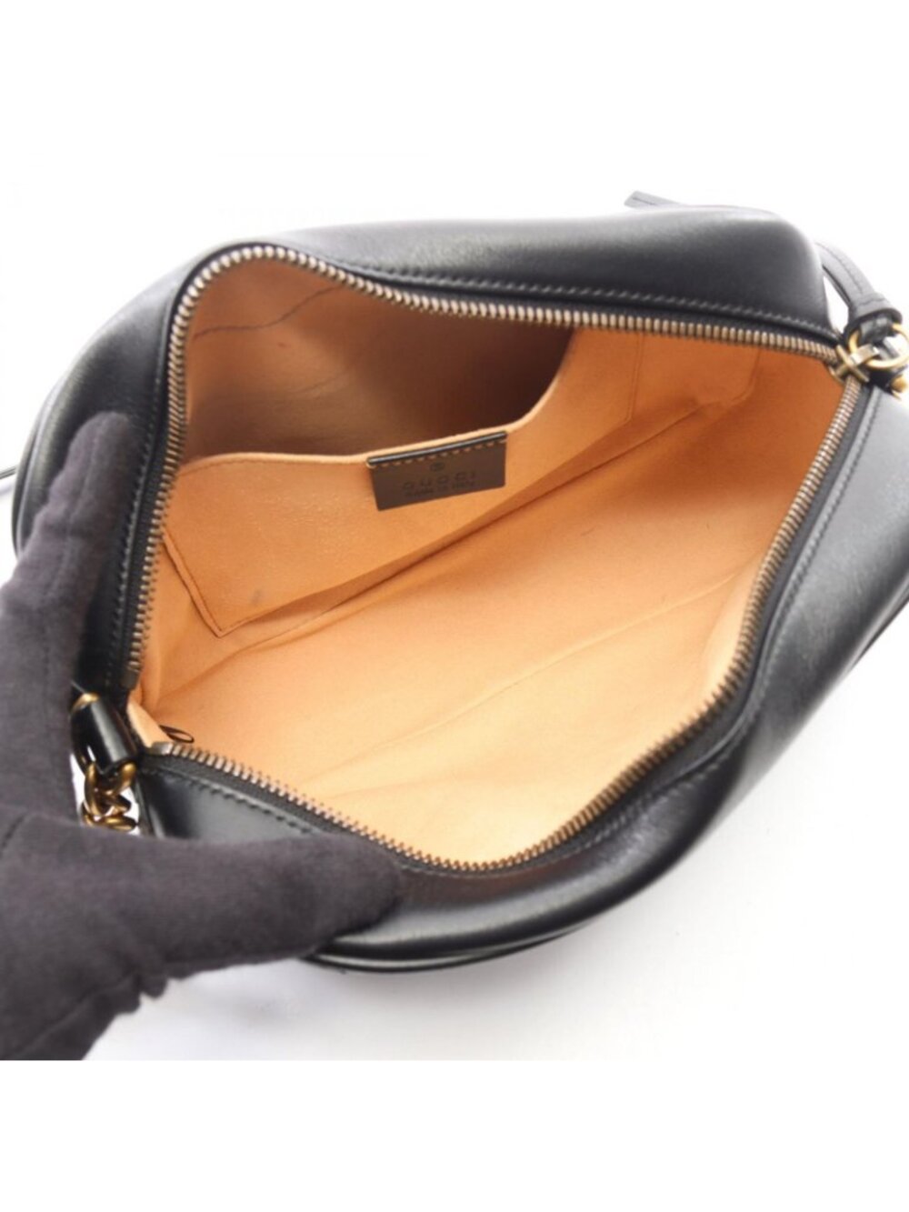Gucci Shoulder Bag GG Marmont Black Leather - Picture 3 of 7